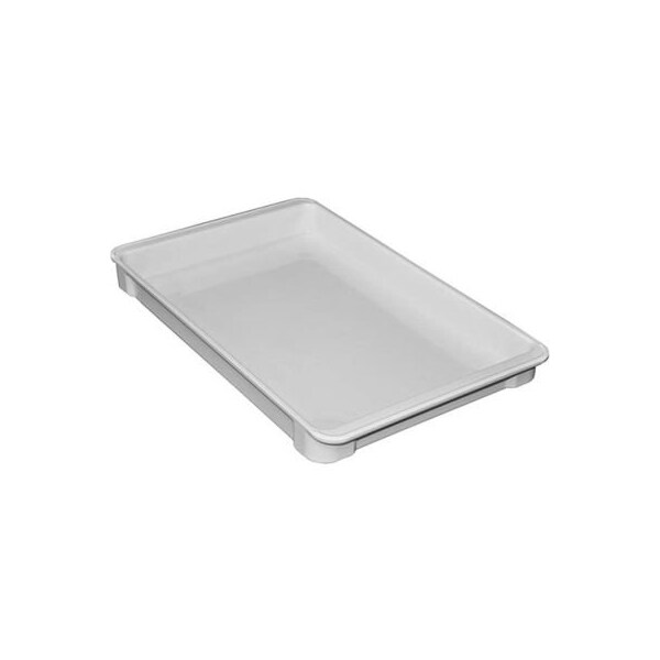 Mfg Tray Stackable Storage Tote, 18-3/4 in L x 11-7/8 in W x 1-3/4 in H, White, Fiberglass 8040085269 - main